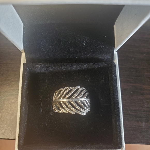 PANDORA Light as a Feather Clear CZ Ring Size 50 - Picture 15 of 15
